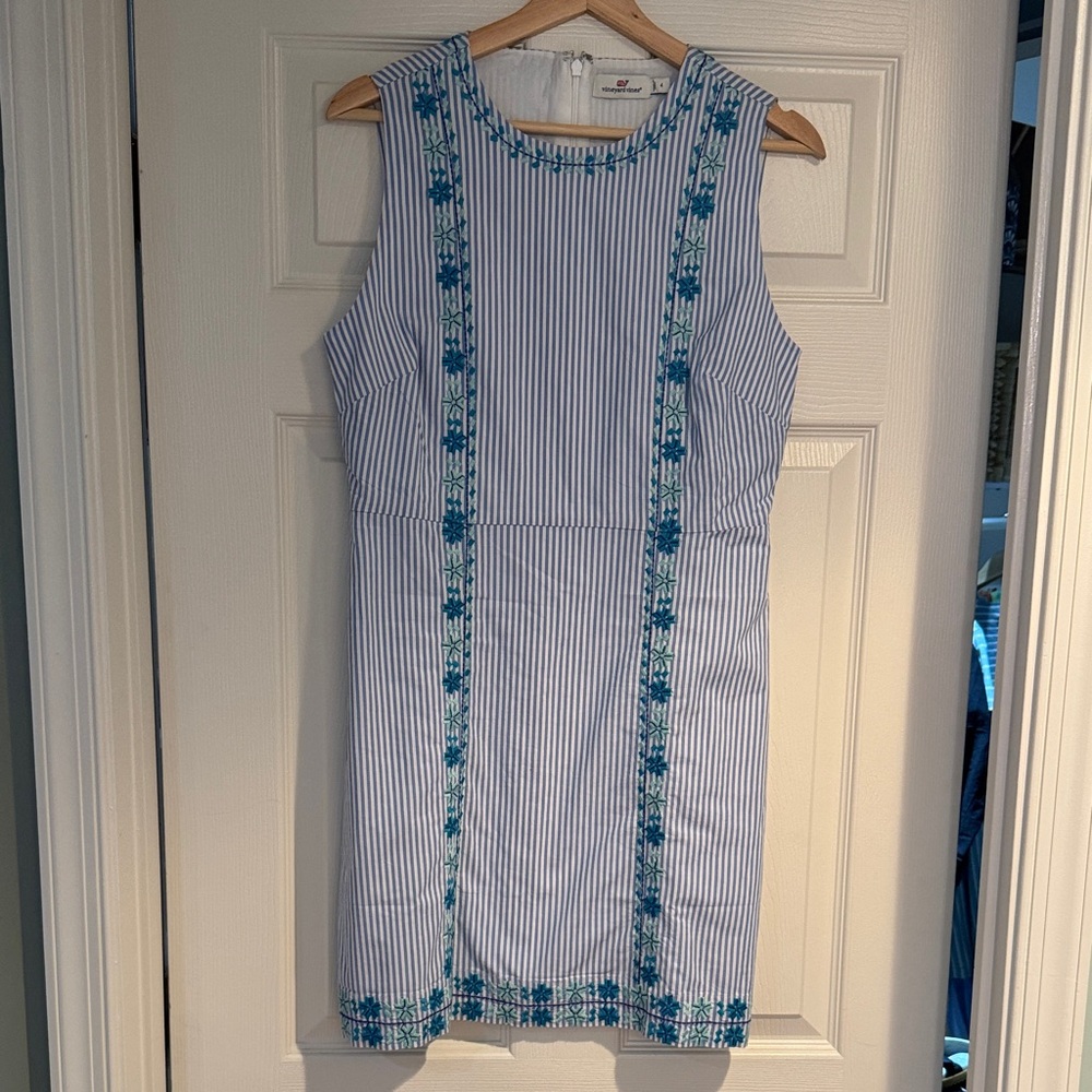Vineyard Vines Blue and White Striped Mini Dress